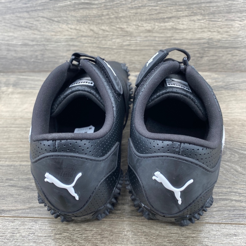 Puma Mostro Perforated Leather Sneakers Mens 8 Black White 397331-02 Spiked Sole - Picture 6 of 8